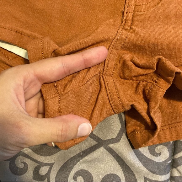 Rust/Orange Stretchy Short Shorts - Picture 3 of 8